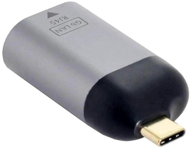 Alt view image 2 of 6 - USB C to Gigabit Ethernet Adapter, USB Type-C 1000Mbps RJ45 LAN Network Adapter for Laptop PC