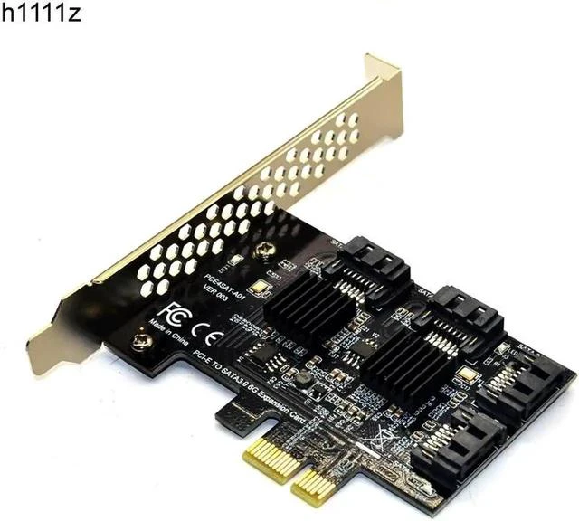 Main image of 4 Ports SATA 6G PCI Express Controller Card PCI-e to SATA III 3.0 converter with Heat Sink Expansion Adapter Board for PC