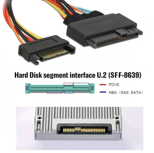 Alt view image 6 of 7 - 50cm MCIO 4X Mini Cool Edge IO to SFF-8639 U.2 NVMe PCIe Cable, PCIe 5.0 x4 High-Speed Storage Interconnect Cord for Server Motherboard Enterprise U.2 SSD Drives