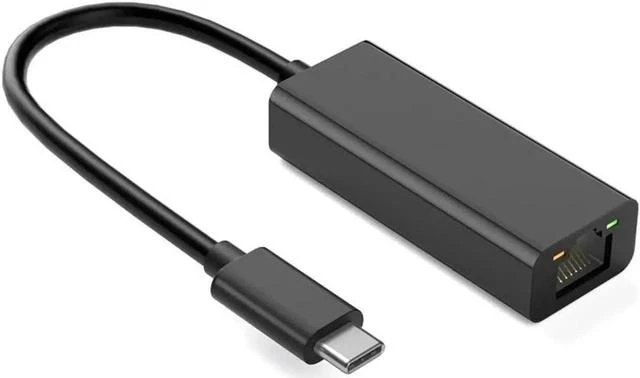 Main image of USB-C to RJ45 Ethernet Adapter, USB 2.0 Type-C 10/100 Mbps Fast LAN Network Card with Realtek RTL8152 Chip, Plug and Play for MacBook, Chromebook, Windows 8.1+