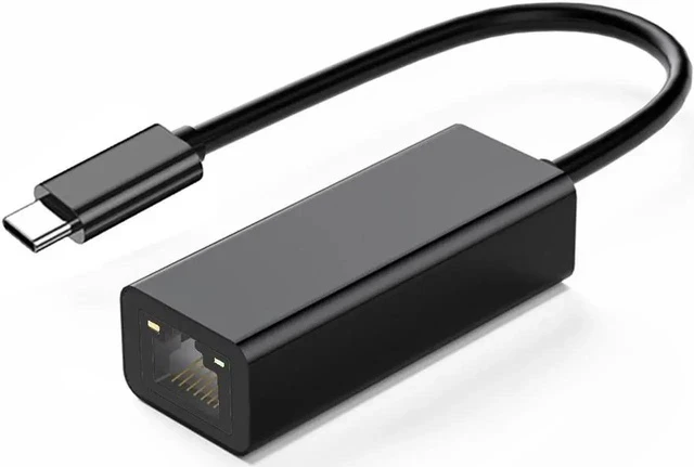 Alt view image 3 of 5 - USB-C to RJ45 Ethernet Adapter, USB 2.0 Type-C 10/100 Mbps Fast LAN Network Card with Realtek RTL8152 Chip, Plug and Play for MacBook, Chromebook, Windows 8.1+