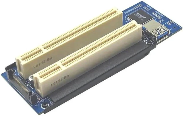 Alt view image 4 of 4 - Riser Card PCI-E Express X1 to Dual PCI Riser Extend Adapter Connector Card Add Expansion Card For PC Computer Windows XP LINUX