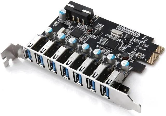 Main image of SuperSpeed USB 3.0 7 Port PCI-E Express card with a 15pin SATA Power Connector PCIE Adapt NEC720201 and VL812 chipsets USB Cards