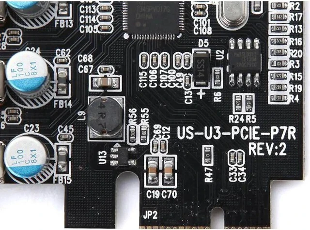 Alt view image 4 of 5 - SuperSpeed USB 3.0 7 Port PCI-E Express card with a 15pin SATA Power Connector PCIE Adapt NEC720201 and VL812 chipsets USB Cards