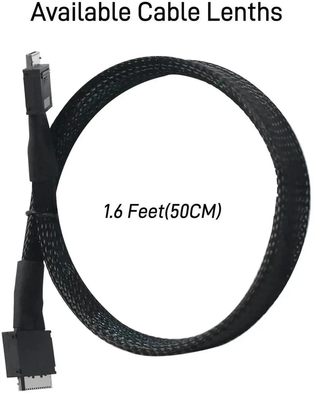 Alt view image 7 of 7 - PCIe 4.0 Oculink Cable SFF-8611 to SFF-8611 8i Server Internal Data Cable, 50CM / 1.6FT