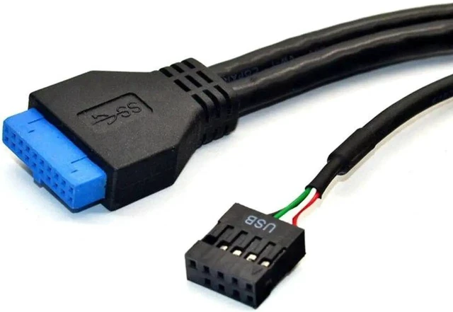 Alt view image 3 of 4 - 5.25inch 19in to 2Ports USB3.0 4Ports USB2.0 Optical Drive Front Panel USB Hub Fast Changer BC1.2 Connector for Computer Desktop
