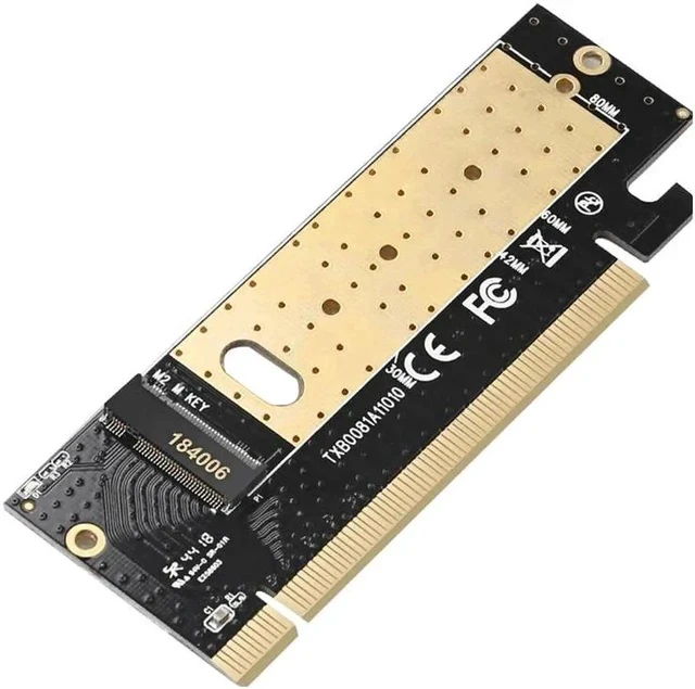 Alt view image 4 of 4 - Add On Cards PCIE to M2 Adapter M.2 to PCIE X16 Adapter M2 SSD Adapter SSD M2 NVME PCI-E M Key Supports 2230-2280 M.2 SSD