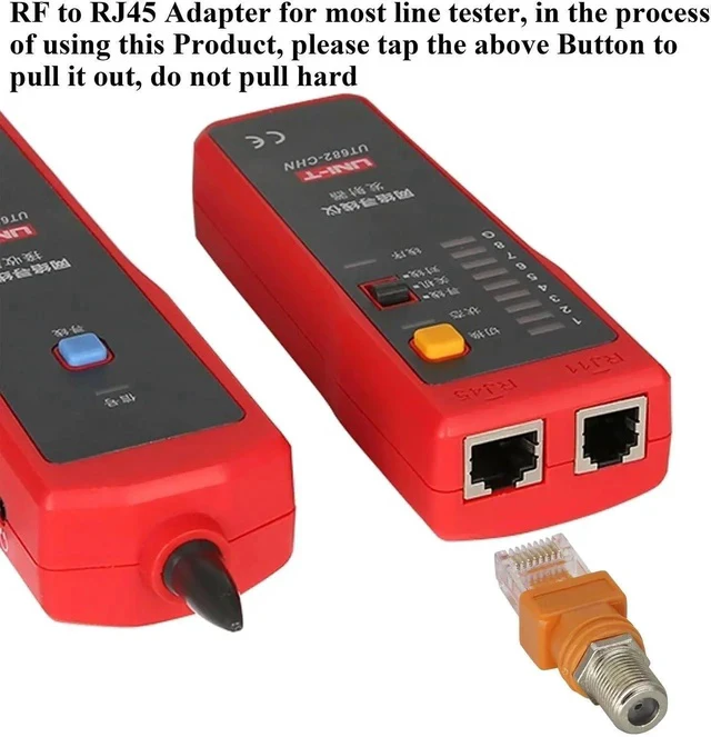 Alt view image 4 of 7 - RF Female to RJ45 Male Ethernet Coaxial Barrel Converter Adapter,RF to RJ45 Converter for Most line Tester,line Detector,line Finder and Other Detection Equipment.(2 Packs/Female-Male)