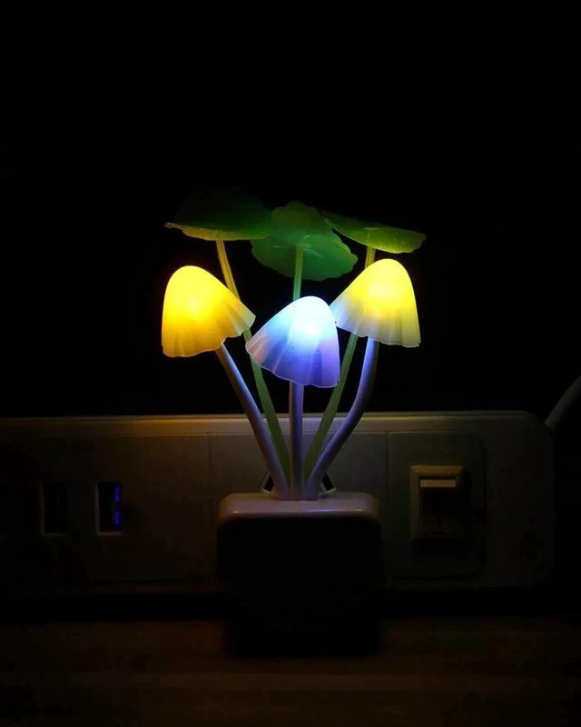 Alt view image 7 of 7 - Gemdeck Sensor Led Night Light, Color Changing Plug-in LED Mushroom Dream Bed Lamp