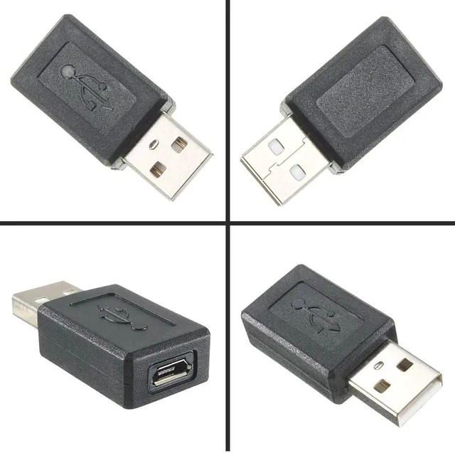 Alt view image 2 of 7 - Mini USB Adaptor USB 2.0 A Male to USB Micro Female Converter (3 Pack)