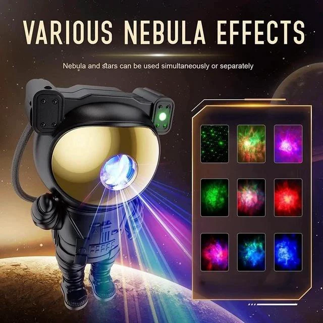 Alt view image 4 of 5 - Gemdeck Night Light Projector, Galaxy Star Astronaut Space Ceiling Projector