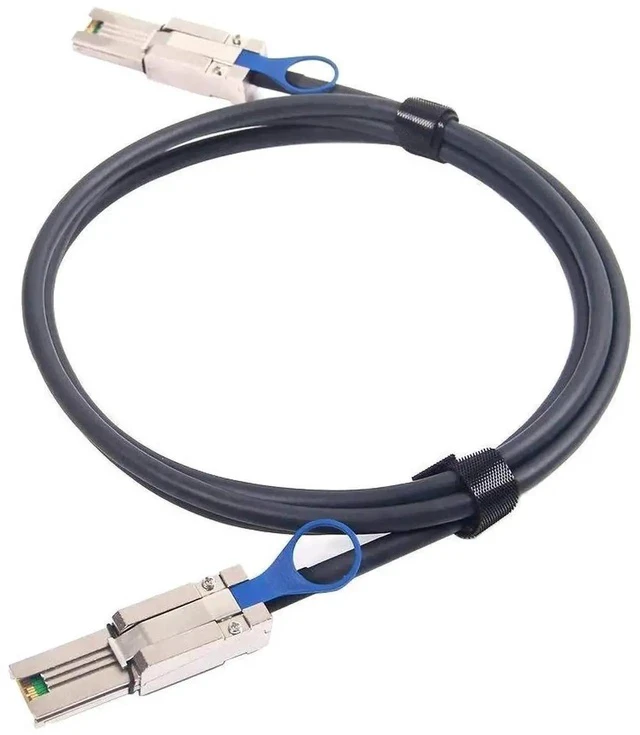 Alt view image 2 of 2 - SFF-8088 to SFF-8088 External Mini SAS HD Cable 3M(10ft), 26Pin Hybrid SAS 2.0 Cable, 3/6Gbps 100-Ohm Impedance, External Storage Wire for RAID Controllers, DAS Arrays & Servers