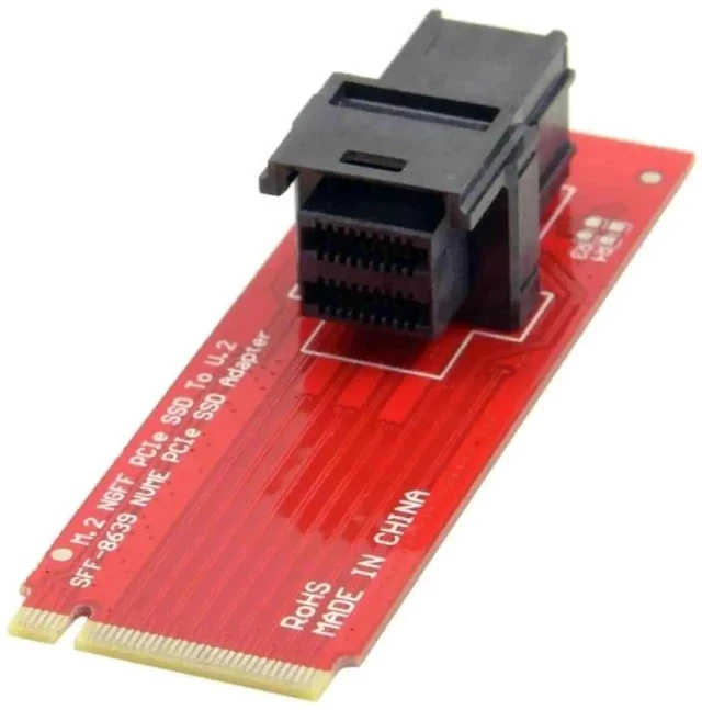 Alt view image 6 of 6 - SFF-8643 to U.2 SFF-8639 NVMe SSD Cable Kit with SFF-8643 to NGFF M.2 Adapter, PCIe 3.0 High Speed Storage Wire for Motherboard, Compatible with Intel SSD 750, P3600, P3700 U.2 Drives