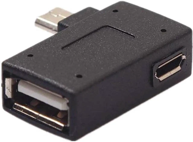 Alt view image 3 of 4 - OTG Adapter, 90 Right + Left Angle USB Port Adapter, Micro OTG, 2 Pack Compatible with Firestick 2nd Gen, 3rd Gen and 4K, Android Smartphones, Tablets, Rii,