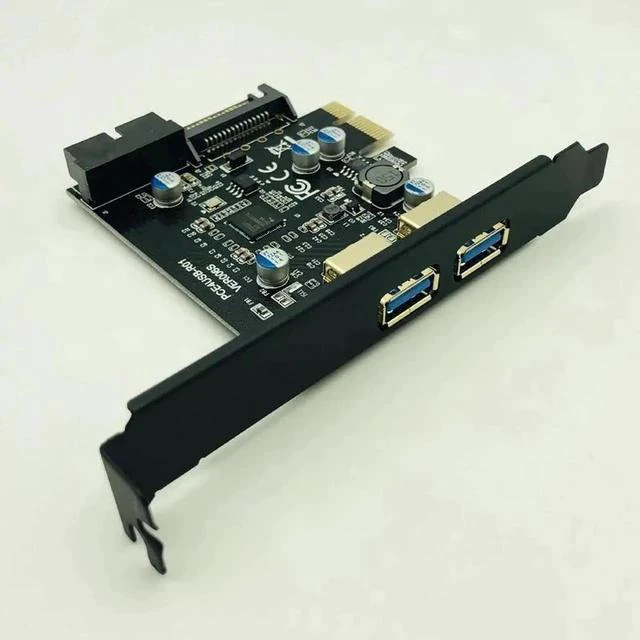 Main image of Super Speed USB 3.0 PCI-E 2 Port PCI Express Expansion Card 19-Pin Power Connector for Desktops PC PCI Express USB 3.0 Cards