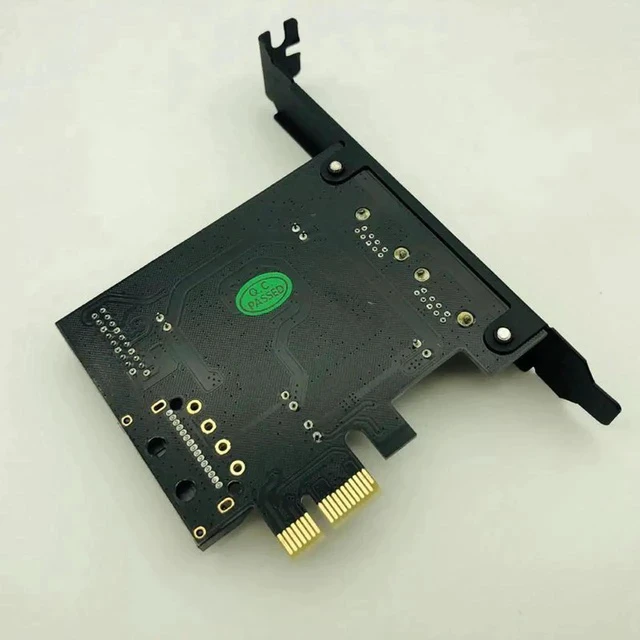 Alt view image 4 of 6 - Super Speed USB 3.0 PCI-E 2 Port PCI Express Expansion Card 19-Pin Power Connector for Desktops PC PCI Express USB 3.0 Cards
