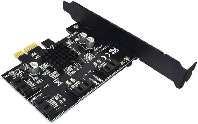 Alt view image 5 of 6 - 4 Ports SATA 6G PCI Express Controller Card PCI-e To SATA III 3.0 Converter Support Low Profile Bracket SATA3 W/ 88SE9215 chip