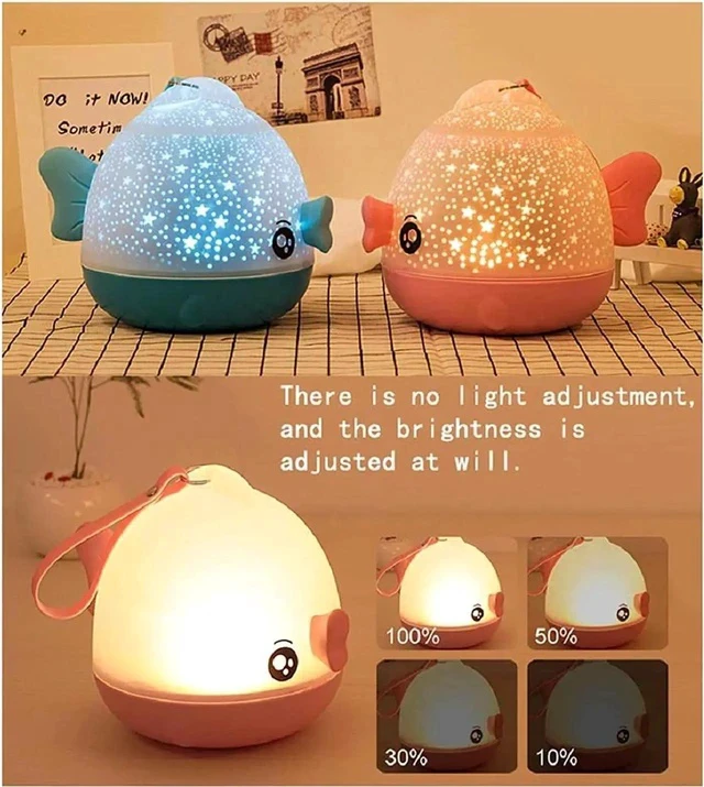 Alt view image 3 of 7 - Gemdeck Remote Control and Timer Design Seabed Starry Sky Rotating LED Star Projector for Bedroom, Night Light for Kids, Night Color Moon Lamp