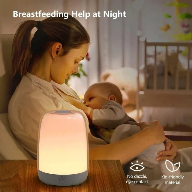 Alt view image 4 of 5 - Gemdeck Color Changing Nursery Night Light, Baby Night Light with Dimmable Warm Light, USB Bedside Night Light Lamp
