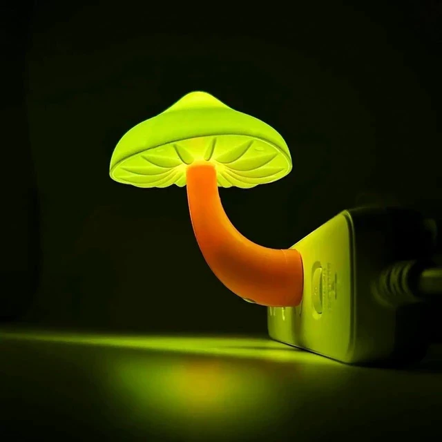 Alt view image 3 of 7 - Gemdeck Mushroom Night Light, Plug-in LED Night Light, Wall Based Mushroom Lamp for Room