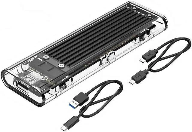 Main image of M.2 NVME PCIE SSD to USB 3.1 USB C External Enclosure Only M.2 M-Key to Type C GEN2 10GBPS Adapter M.2 PCIE SSD Hard Disk Box for 2230/2242/2260/2280 PCIe NVMe M-Key SSD up to 2TB-Black