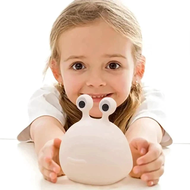Alt view image 2 of 4 - Gemdeck Slug Night Light, Silicone Night Light, Cute Animal Lamp for Baby with Touch