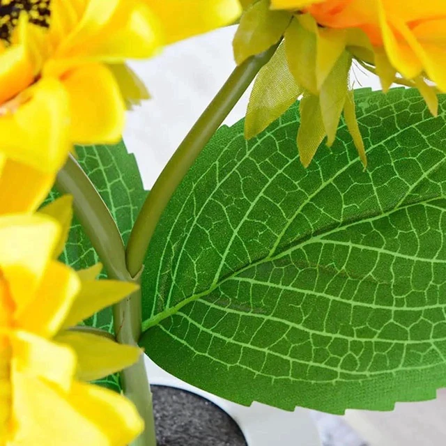 Alt view image 4 of 6 - Gemdeck 3 USB Head 22, Artificial Sunflower in Pot with LED Night Light