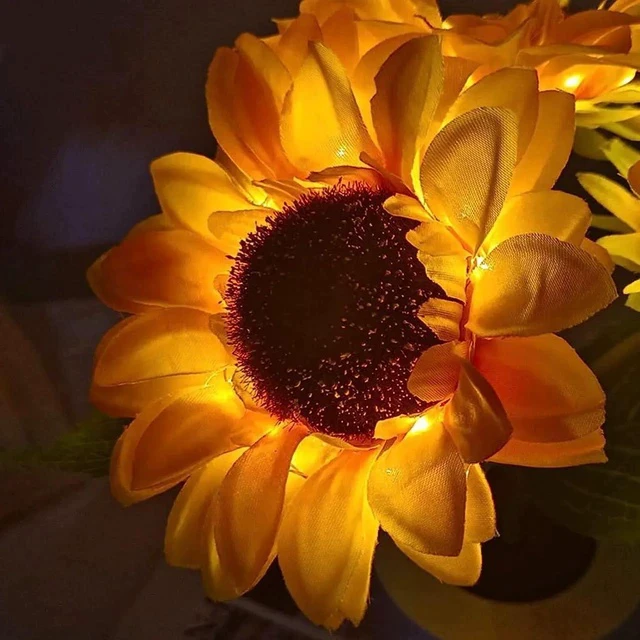 Alt view image 6 of 6 - Gemdeck 3 USB Head 22, Artificial Sunflower in Pot with LED Night Light