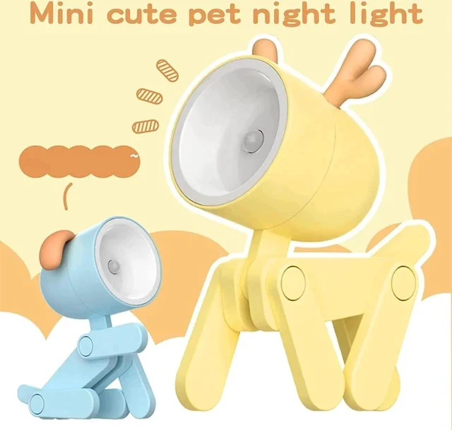 Alt view image 2 of 7 - Gemdeck 4pcs Led Night Lights Puppy Dog Night Lamp Portable Desk Lamp