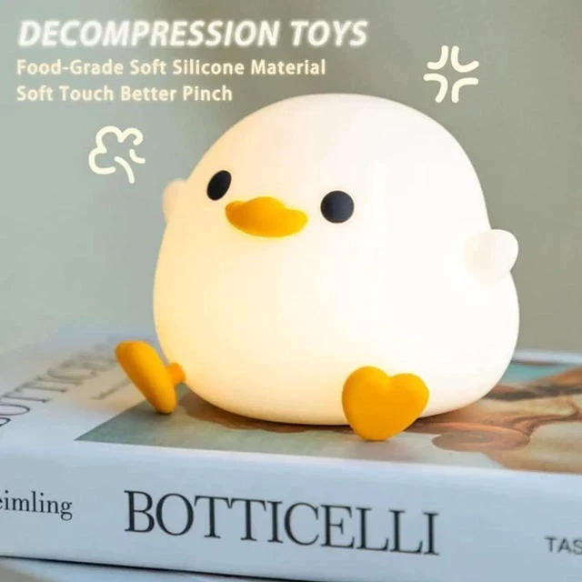 Alt view image 6 of 6 - Gemdeck Cute Duck Night Light, Animal Silicone Nursery Rechargeable Table Lamp Bedside Lamp with Touch Sensor
