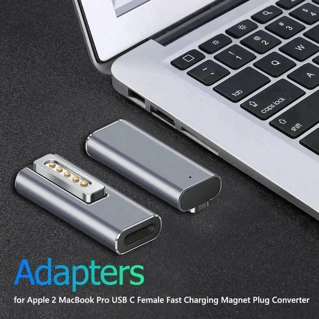 Alt view image 3 of 4 - USB-C PD Magnetic Charging Converter Adapter, Type-C PD Fast Charging Power Connector Compatible with MagSafe 2 Port MacBook Pro