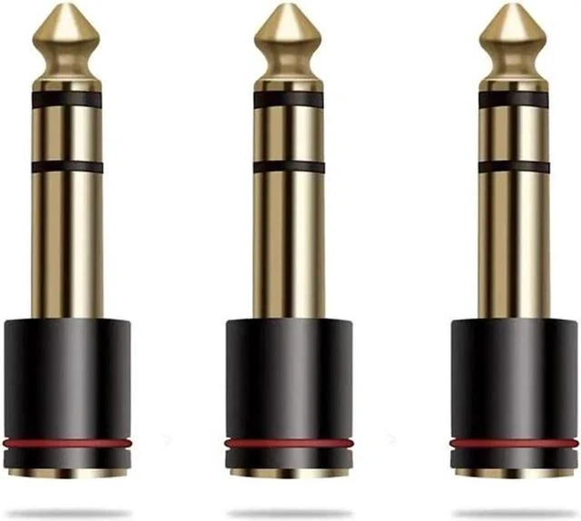 Main image of 3Pack Gold Plated 6.35mm Male to 3.5mm Female Stereo Audio Adapter, 1/4 Inch Plug to 1/8 Inch AUX Jack Converter for Amplifiers, Speakers, CD Players & Home Stereo Systems