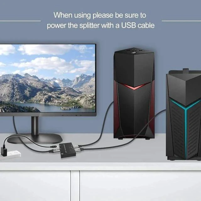 Alt view image 3 of 7 - DisplayPort 8K DP 1.4 Switch Bi-Direction 8K@30Hz 4K@120Hz Splitter Converter for Multiple Source and displays.