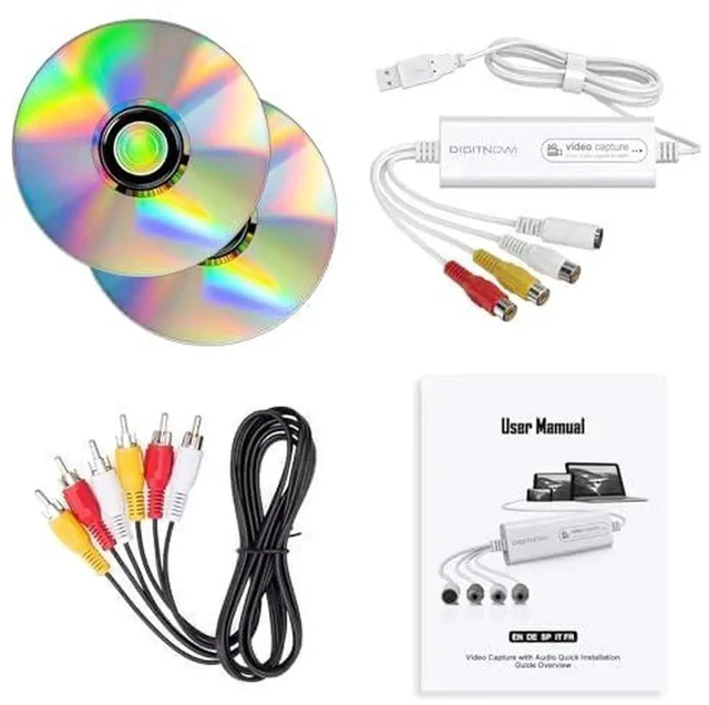 Alt view image 3 of 7 - VHS to Digital Converter, Video Capture USB 2.0 Capture Card Device, Convert Analog to Digital, with VHS Hi8 VCR TV Mini DV to DVD Digital Adapter, for Mac OS Android WinXP/7/8/10