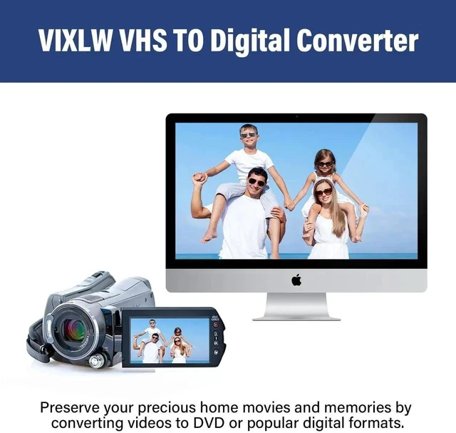 Alt view image 4 of 7 - VHS to Digital Converter, Video Capture USB 2.0 Capture Card Device, Convert Analog to Digital, with VHS Hi8 VCR TV Mini DV to DVD Digital Adapter, for Mac OS Android WinXP/7/8/10