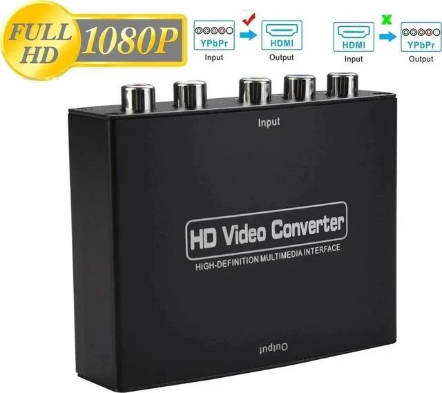 Main image of YPbPr R/L to HDMI-Compatible Converter 1080P Component Video Converter Audio Adapter Splitter for DVD HDTV Monitor Projector, OZSC-1