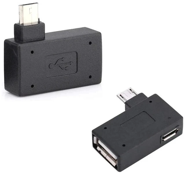 Alt view image 4 of 4 - OTG Adapter, 90 Right Angle USB Port Adapter, Micro OTG Cable 2 Pack Compatible with Firestick 2nd Gen, 3rd Gen and 4K, Android Smartphones, Tablets,