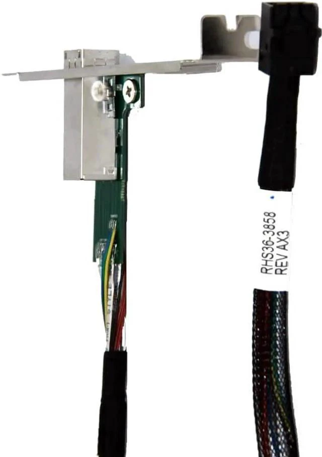 Alt view image 5 of 5 - 60cm SFF-8643 Internal to SFF-8644 External Mini SAS HD Cable, Internal Motherboard Port to External Storage JBOD Interconnect Wire, 12Gbps SAS 3.0 Server Cable