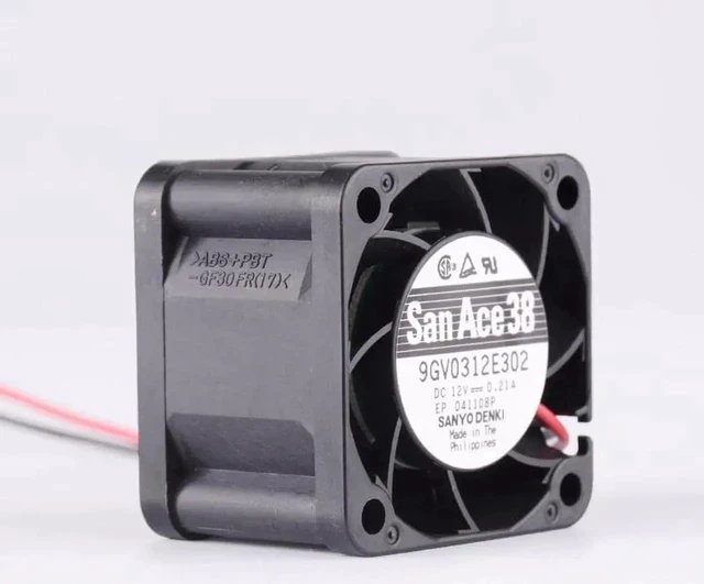Alt view image 5 of 5 - 9GV0312E302 40mm fan 40x40x28mm 4028 DC12V 0.21A 2-line server power cooling fan