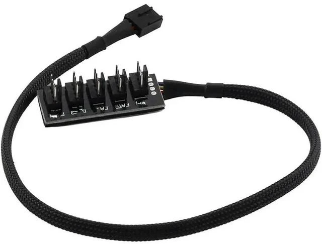 Main image of FOR Host Case PC Cooler Fan Power Cable 1 Female to 5 Male 4Pin Socket Fan Hub Splitter Cable for 4Pin PWM Cooling Fan