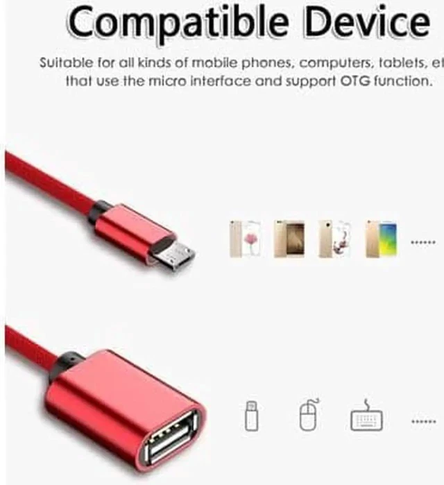 Alt view image 2 of 6 - Micro USB Male To OTG Adapter Cable USB OTG Adapter Cable USB Female To Micro USB Male Converter Otg Adapter Cable