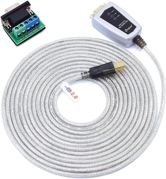 Alt view image 3 of 7 - DTECH USB to RS422 RS485 Serial Port Converter Adapter Cable with FTDI Chip Supports Windows 10 8 7 XP Macbook - 16FT