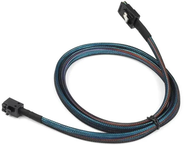Main image of 3.3FT/1M Cross-Generation Internal Mini SAS HD Cable SFF-8643 Male to SFF-8087 Male, 12Gbps/6Gbps Mixed Bandwidth Server Wire for PCIe RAID Controller, Storage Backplane & NAS Hard Drive Array