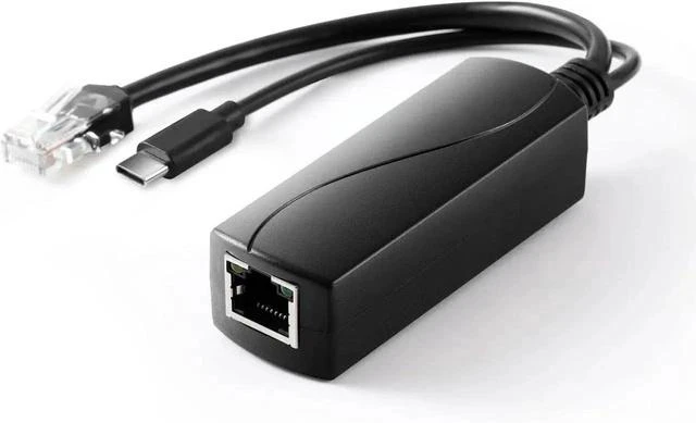 Main image of Gigabit Type C PoE Splitter 5V 2.4A, IEEE 802.3af Standard, 10/100/1000Mbps Type C Power Over Ethernet Splitter for 5v Devices, iPads, USB, Dropcam, Raspberry Pi