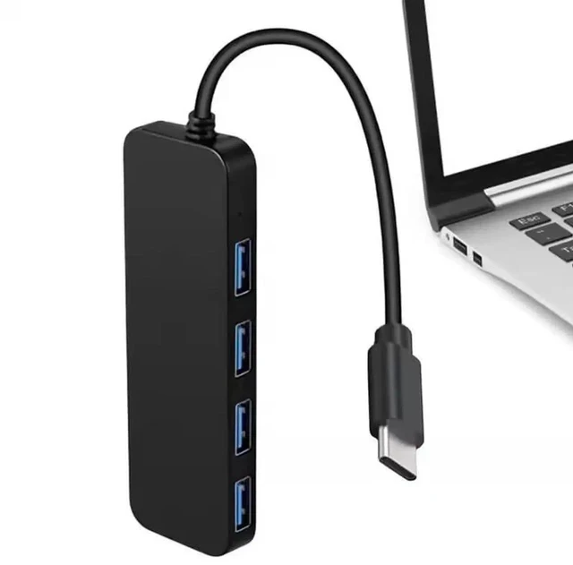 Alt view image 6 of 7 - USB C Hub Splitter 4-Port Extender Multiport USB Adapter for Laptop, Xbox, Flash Drive, HDD, Console, Printer, Camera,Keyborad, Mouse