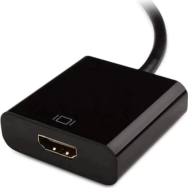 Alt view image 5 of 7 - Black DisplayPort Male to HDMI Female Adapter, DP to HDMI Video Converter for Desktops Laptops to HDMI Monitors TVs