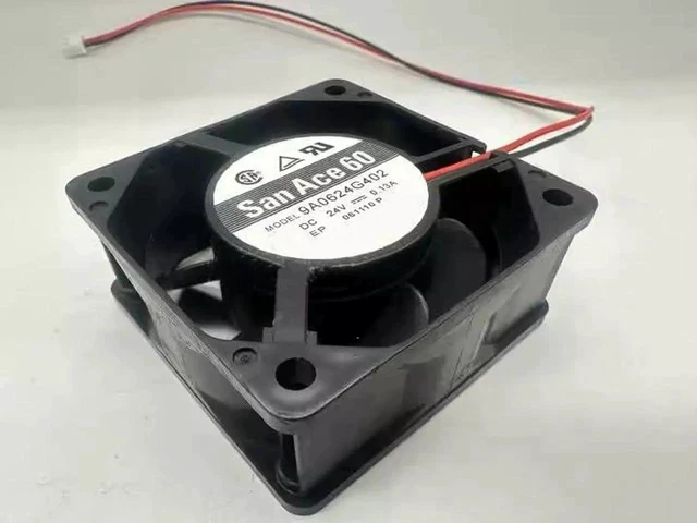 Alt view image 2 of 3 - DC24V 0.13A 9A0624G402 6025 6cm 2-Wire Ball Bearing Inverter Cooling Fan