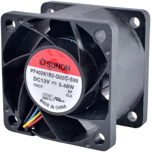Alt view image 4 of 4 - PF40281B2-Q02C-S99 4cm 40mm 4028 40x40x28mm 12V 3.48W PWM double ball bearing large air volume cooling fan