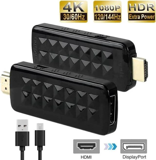 Main image of HDMI to DisplayPort Adapter 4K 24K Gold Plated HDMI Male to Displayport DP Female ConverterUni-Directional Display Port to HDMI Converter Compatible for More- (OZHD2)