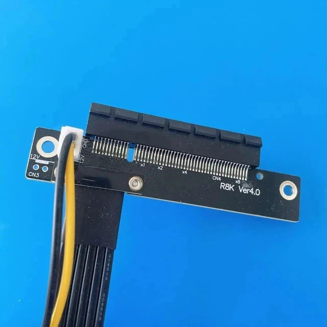 Alt view image 2 of 7 - Gen4 Mini PCI-E to to PCI Express 8X Extension Cable mPCIe to PCIe 4.0 8X Riser Cable Adapter for Motherboard PCI-E4.0 8X SSD (15cm,R68SK 4.0)